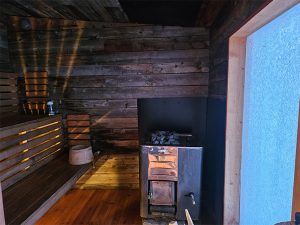 Sauna inside